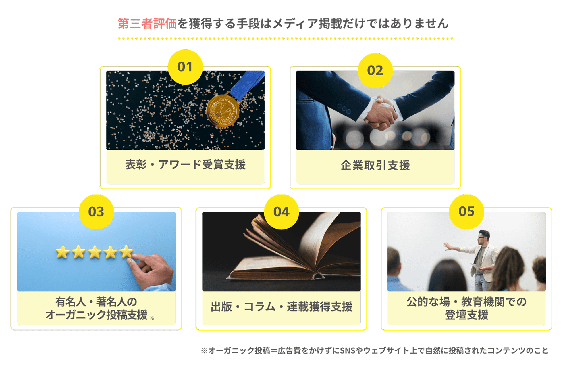 様々な切り口からの支援を行います